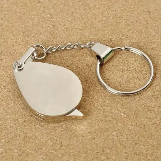10X Magnification Folding Magnifier Keyring
