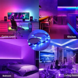 10m RGB LED Strip Lights with 44-Key Remote - Colour Changing 5050 Tape for Indoor Lighting 10m RGB LED Strip Lights with 44-Key Remote - Colour Changing 5050 Tape for Indoor Lighting