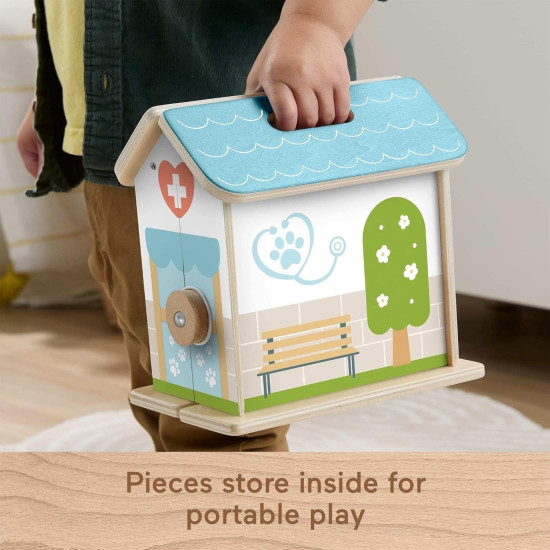 Wooden Pet Hospital Pretend Play Set - Fisher Price Wooden Pet Hospital Pretend Play Set - Fisher Price