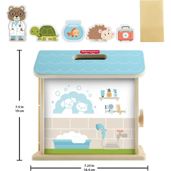 Wooden Pet Hospital Pretend Play Set - Fisher Price Wooden Pet Hospital Pretend Play Set - Fisher Price