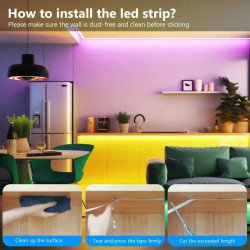 1M RGB LED Strip Light - USB Powered 5050 Light Tape for TV & Room Decor 1M RGB LED Strip Light - USB Powered 5050 Light Tape for TV & Room Decor