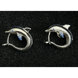 Thomas Sabo Genuine Dolphin Hoop Earrings Silver Hallmarked Thomas Sabo Genuine Dolphin Hoop Earrings Silver Hallmarked