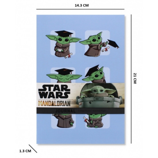Star Wars Mandalorian Journal Notebook - Lined Writing Diary for Fans & Collectors