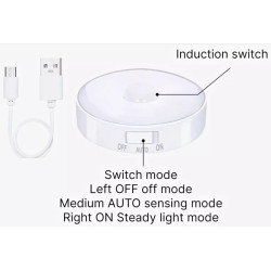10x LED Motion Sensor Night Lights - USB Rechargeable, Wireless PIR Lights with Adhesive Backing 10x LED Motion Sensor Night Lights - USB Rechargeable, Wireless PIR Lights with Adhesive Backing