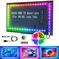 4M LED Strip Lights - 5V RGB USB Powered TV Backlight with 5050 RGB LEDs for Home Décor & Ambient Lighting