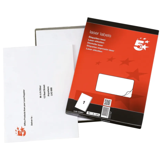 5 Star Office Laser & Inkjet Compatible (199.6x289.1mm) – 100 sheet 1 - per sheet