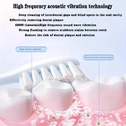 6-Speed Intelligent Electric Toothbrush - Rechargeable USB Toothbrush with 4 Heads - Powerful Cleaning & Long-Lasting Lithium Battery 6-Speed Intelligent Electric Toothbrush - Rechargeable USB Toothbrush with 4 Heads - Powerful Cleaning & Long-Lasting Lithium Battery