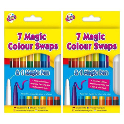 Magic Color Swap Fibre Markers - 7+1 Colour Changing Pens for Kids, Non-Toxic, Art Stationery Set Magic Color Swap Fibre Markers - 7+1 Colour Changing Pens for Kids, Non-Toxic, Art Stationery Set
