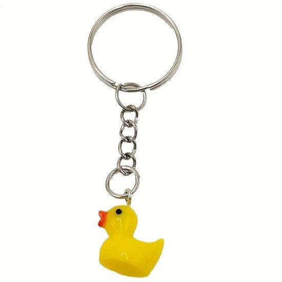 Little Yellow Duck Keychain - Resin Bag Charm & Purse Accessory | Cute Mini Duck Keyring Little Yellow Duck Keychain - Resin Bag Charm & Purse Accessory | Cute Mini Duck Keyring