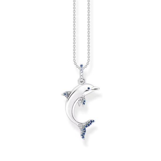 Thomas Sabo Dolphin Pendant Silver Necklace 