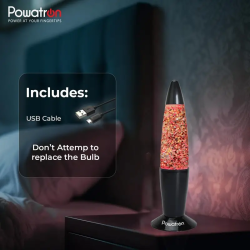 13" Glitter Lava Lamp Pink - USB Colour Changing Mood Light (Retro Rocket) Relaxing 13" Glitter Lava Lamp Pink - USB Colour Changing Mood Light (Retro Rocket) Relaxing