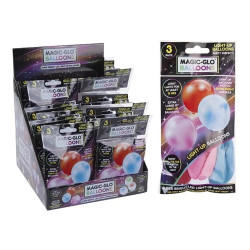 Blue LED Light Up Balloons - 3 Pack 12" Glow Balloons for Birthday, Christmas & Party Decor
