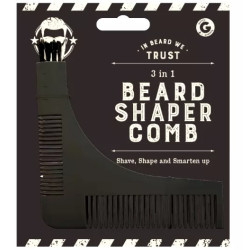 3-in-1 Beard Shaper Comb Tool for Men - Trimming, Styling & Grooming Brush