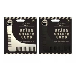 3-in-1 Beard Shaper Comb Tool for Men - Trimming, Styling & Grooming Brush 3-in-1 Beard Shaper Comb Tool for Men - Trimming, Styling & Grooming Brush