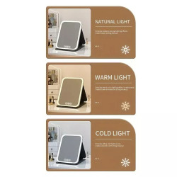 Pink Portable LED Makeup Mirror - 3 Light Modes, USB Rechargeable, Touch Dimmable, Foldable Travel Mirror (No Retail Box - Save Money) Pink Portable LED Makeup Mirror - 3 Light Modes, USB Rechargeable, Touch Dimmable, Foldable Travel Mirror (No Retail Box - Save Money)