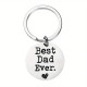 Best Dad Ever Keyring - Stainless Steel Father’s Day Gift with Engraved Slogan Best Dad Ever Keyring - Stainless Steel Father’s Day Gift with Engraved Slogan