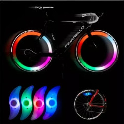 4 Pack LED Bike Spoke Lights - Multicolored Cycling Wheel Safety Lights with Batteries