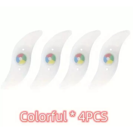 4 Pack LED Bike Spoke Lights - Multicolored Cycling Wheel Safety Lights with Batteries 4 Pack LED Bike Spoke Lights - Multicolored Cycling Wheel Safety Lights with Batteries