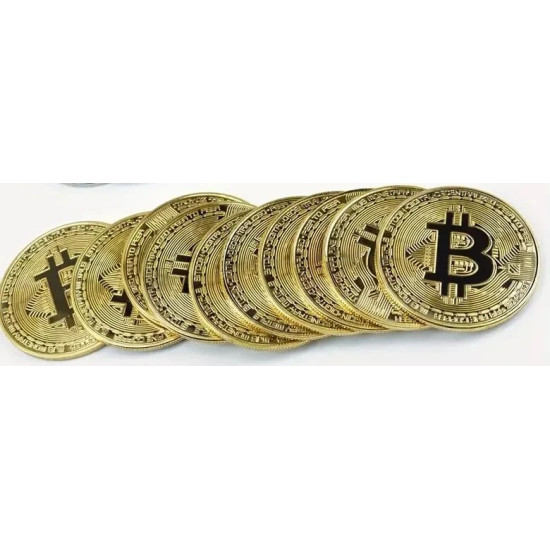 Gold-Plated Bitcoin Physical Collectible Coin - Cryptocurrency Gift & Coin Collector’s Item Gold-Plated Bitcoin Physical Collectible Coin - Cryptocurrency Gift & Coin Collector’s Item