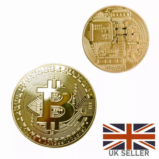 Gold-Plated Bitcoin Physical Collectible Coin - Cryptocurrency Gift & Coin Collector’s Item Gold-Plated Bitcoin Physical Collectible Coin - Cryptocurrency Gift & Coin Collector’s Item