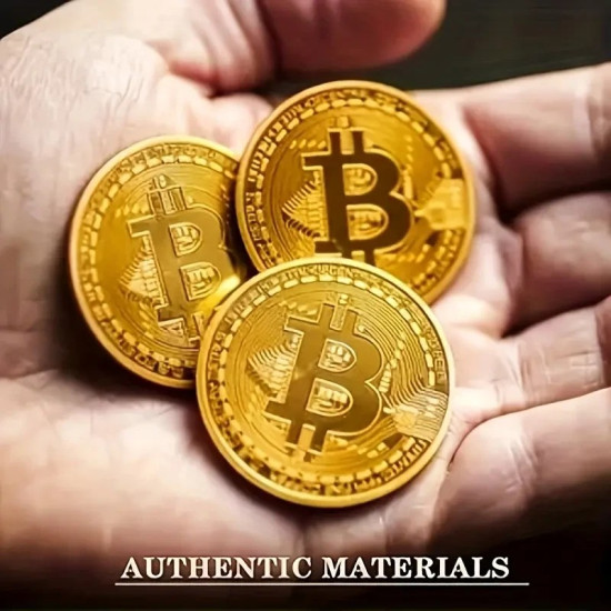 Gold-Plated Bitcoin Physical Collectible Coin - Cryptocurrency Gift & Coin Collector’s Item Gold-Plated Bitcoin Physical Collectible Coin - Cryptocurrency Gift & Coin Collector’s Item
