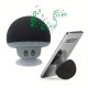 Black Mini Mushroom Bluetooth Speaker - Portable Wireless 3W Speaker with Suction Cup Stand, USB Rechargeable