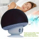 Black Mini Mushroom Bluetooth Speaker - Portable Wireless 3W Speaker with Suction Cup Stand, USB Rechargeable
