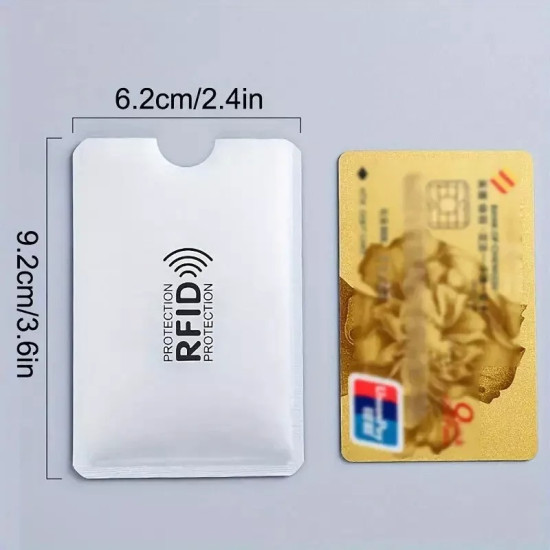 5-Pack RFID Blocking Card Holder Sleeves - Anti-Theft Credit & Debit Card Protectors, Multicolour 5-Pack RFID Blocking Card Holder Sleeves - Anti-Theft Credit & Debit Card Protectors, Multicolour