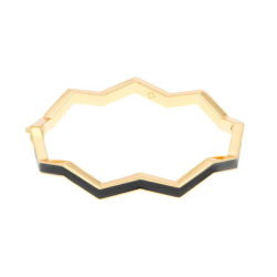 Luxury Gold & Black Ocean Wave Bangle - All We Are Brand Luxury Gold & Black Ocean Wave Bangle - All We Are Brand