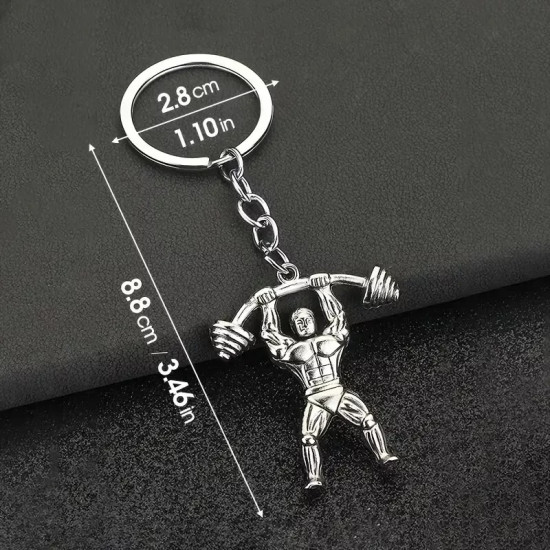 Bodybuilder Keychain Gift - Zinc Alloy Weightlifting Gym Muscle Keyring for Fitness Enthusiasts Bodybuilder Keychain Gift - Zinc Alloy Weightlifting Gym Muscle Keyring for Fitness Enthusiasts