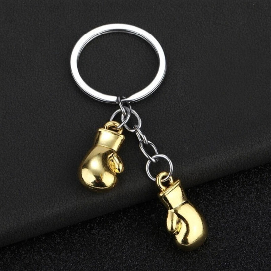 Gold Boxing Gloves Keyring - Metal Sports Keychain for Boxing Fans & Athletes | Gift for Gym Lovers Gold Boxing Gloves Keyring - Metal Sports Keychain for Boxing Fans & Athletes | Gift for Gym Lovers
