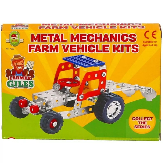 Metal Farm Tractor Construction Kit - DIY Vehicle Building Set for Kids Ages 6+ Metal Farm Tractor Construction Kit - DIY Vehicle Building Set for Kids Ages 6+