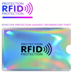 5-Pack Silver RFID Blocking Card Sleeves - Signal Protection & Card Safety