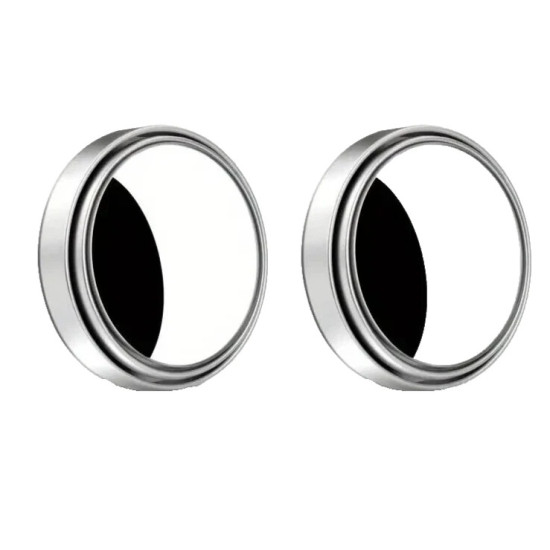 Round Blind Spot Mirrors for Car - HD Silver Convex Side Mirror for Safer Driving