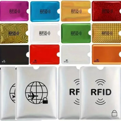 10 Pack RFID Blocking Card Sleeves - (Mixed Colours)