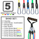 11PCS Resistance Bands Set - 100lb Stackable Workout Tubes with Handles, Door Anchor & Bag