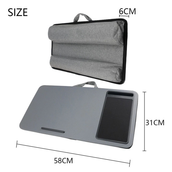 Portable Laptop Desk Tray with Cushion Support - Fits up to 17-inch Laptops Portable Laptop Desk Tray with Cushion Support - Fits up to 17-inch Laptops