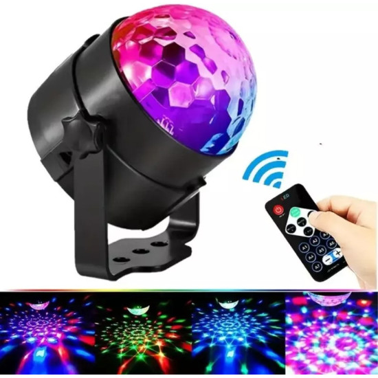 LED Disco Ball Party Lights - Sound Activated Rotating DJ Strobe Light with USB Power Cable for Dance, Karaoke, and Room Decor LED Disco Ball Party Lights - Sound Activated Rotating DJ Strobe Light with USB Power Cable for Dance, Karaoke, and Room Decor