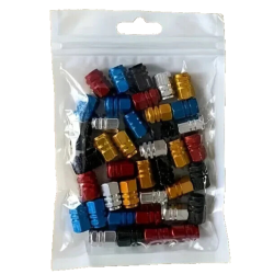 40pcs Universal Fit Colourful Alloy Valve Dust Caps