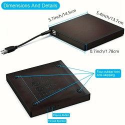 External DVD CD Drive USB 2.0 for Laptop and PC - Plug and Play External DVD CD Drive USB 2.0 for Laptop and PC - Plug and Play