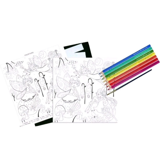 Faber- Castell Kids Paint by Number Art Kit – Fairy Garden 