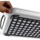 2-Pack Non-Slip Food Serving Trays - White & Grey BPA-Free Plastic, Dishwasher Safe 2-Pack Non-Slip Food Serving Trays - White & Grey BPA-Free Plastic, Dishwasher Safe