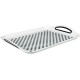 2-Pack Non-Slip Food Serving Trays - White & Grey BPA-Free Plastic, Dishwasher Safe 2-Pack Non-Slip Food Serving Trays - White & Grey BPA-Free Plastic, Dishwasher Safe