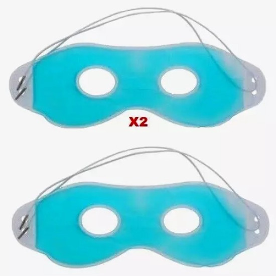2 x Blue Gel Eye Masks for Hot and Cold Therapy 2 x Blue Gel Eye Masks for Hot and Cold Therapy