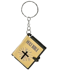Mini Gold Holy Bible Keyring 