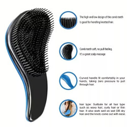 6-Pack Detangling Hair Brushes - Painless Knot Removal for Kids & Adults, Various Colors