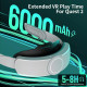 6000mAh Battery Head Strap for Oculus Quest 2 / Meta Quest 2 - Extended VR Playtime & Comfort Strap Replacement 6000mAh Battery Head Strap for Oculus Quest 2 / Meta Quest 2 - Extended VR Playtime & Comfort Strap Replacement