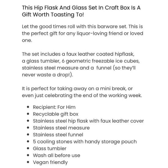 Premium Hip Flask Gift Set for Men - Glass Tumbler, 6 Geometric Ice Cubes, Faux Leather Flask, & Stainless Steel Accessories Premium Hip Flask Gift Set for Men - Glass Tumbler, 6 Geometric Ice Cubes, Faux Leather Flask, & Stainless Steel Accessories