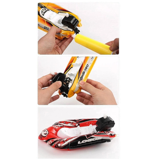 Hoot Inflatable Boat for Kids - Summer Water Toy with Pump & Wind-Up Motor Hoot Inflatable Boat for Kids - Summer Water Toy with Pump & Wind-Up Motor