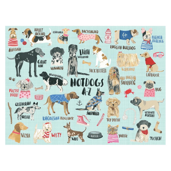 Hot Dogs A-Z 1000pc Jigsaw Puzzle